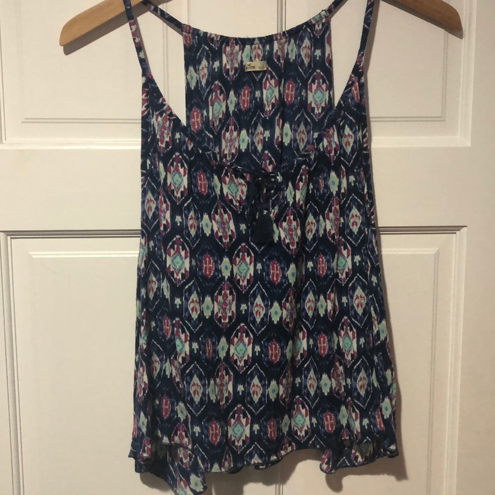 Hollister Blue Flowy Tank Top